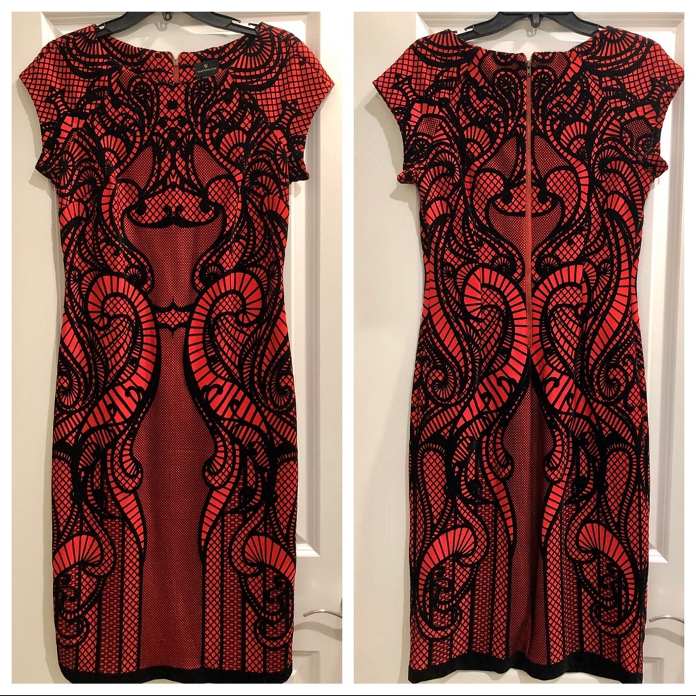 Worthington Red Black Dress